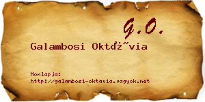Galambosi Oktávia névjegykártya